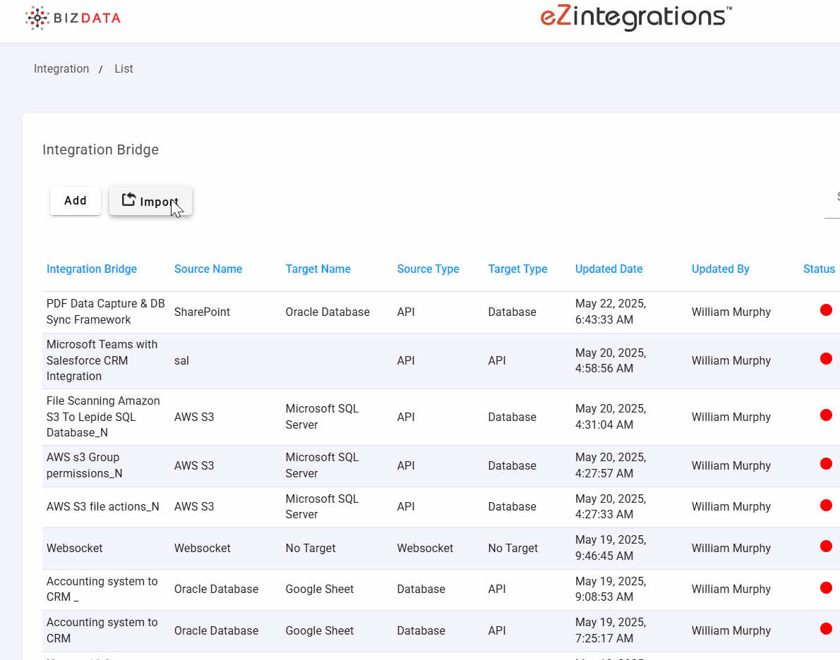 Import the Integration Bridge